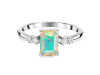 Opal & White Topaz Ring OPL-RR-139.