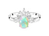 Opal & White Topaz Ring OPL-RR-405.