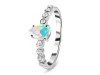 Opal & White Topaz Ring OPL-RR-419D.