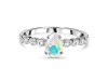 Opal & White Topaz Ring OPL-RR-419D.