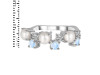 Pearl & Moonstone & White Topaz Ring PAL-RDR-4006.