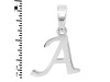 Plain Silver Alphabet A Pendant PS-RDA-105.