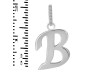 Plain Silver Alphabet B Pendant PS-RDA-132.