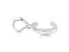 Plain Silver Alphabet C Pendant PS-RDA-107.