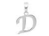 Plain Silver Alphabet D Pendant PS-RDA-108.