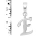 Plain Silver Alphabet E Pendant PS-RDA-109.