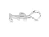 Plain Silver Alphabet E Pendant PS-RDA-109.