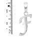 Plain Silver Alphabet F Pendant PS-RDA-110.