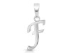 Plain Silver Alphabet F Pendant PS-RDA-110.