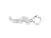 Plain Silver Alphabet F Pendant PS-RDA-110.