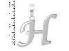 Plain Silver Alphabet H Pendant PS-RDA-112.