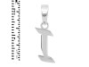 Plain Silver Alphabet I Pendant PS-RDA-113.