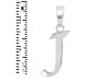 Plain Silver Alphabet J Pendant PS-RDA-114.