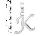 Plain Silver Alphabet K Pendant PS-RDA-115.