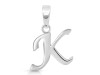 Plain Silver Alphabet K Pendant PS-RDA-115.