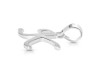 Plain Silver Alphabet K Pendant PS-RDA-115.