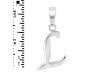 Plain Silver Alphabet L Pendant PS-RDA-116.