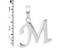 Plain Silver Alphabet M Pendant PS-RDA-117.