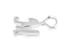 Plain Silver Alphabet M Pendant PS-RDA-117.