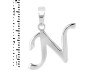 Plain Silver Alphabet N Pendant PS-RDA-118.