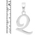 Plain Silver Alphabet Q Pendant PS-RDA-121.