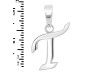 Plain Silver Alphabet T Pendant PS-RDA-124.