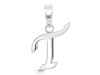 Plain Silver Alphabet T Pendant PS-RDA-124.
