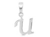 Plain Silver Alphabet U Pendant PS-RDA-125.
