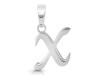 Plain Silver Alphabet X Pendant PS-RDA-128.