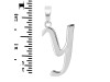 Plain Silver Alphabet Y Pendant PS-RDA-129.
