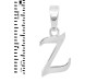 Plain Silver Alphabet Z Pendant PS-RDA-130.