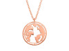 Plain Silver Globe Necklace PS-RDN-37.