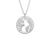 Plain Silver Globe Necklace PS-RDN-37.