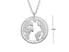 Plain Silver Globe Necklace PS-RDN-37.