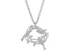 Plain Silver Bird Nest Necklace PS-RDN-40.
