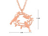 Plain Silver Bird Nest Necklace PS-RDN-40.