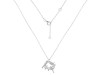 Plain Silver Bird Nest Necklace PS-RDN-40.