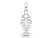 Plain Silver Fish Bone Pendant PS-RDP-374.