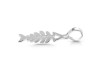 Plain Silver Fish Bone Pendant PS-RDP-374.