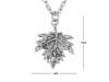 Plain Silver Maple Leaf Necklace PS-RDP-442.