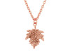 Plain Silver Maple Leaf Necklace PS-RDP-442.