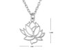Plain Silver Lotus Necklace PS-RDP-446.