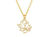 Plain Silver Lotus Necklace PS-RDP-446.