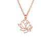 Plain Silver Lotus Necklace PS-RDP-446.