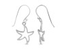 Plain Silver Star Fish Earring  PS-RDE-962.