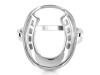 Horse Shoe Plain Silver Jewelry Set PS-RDR-312 / RDE-533 / RDN-1 / RDB-1.