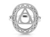 Throat Chakra Plain Silver Jewelry Set PS-RDR-319 / RDE-540 / RDN-8 / RDB-8.