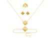 Plain Silver Jewelry Set PS-RDR-3278 / RDE-1662 / RDN-522 / RDB-242