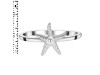 Plain Silver Star Fish Ring PS-RDR-583.