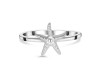 Plain Silver Star Fish Ring PS-RDR-583.
